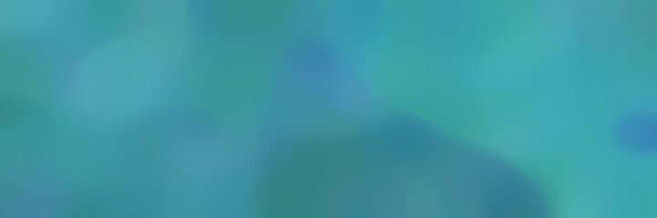 unfocused smooth horizontal header background texture with blue chill, steel blue and teal blue colors and space for text or image
