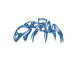 Crab logo vector design template, Silhouette Crab logo, Illustration