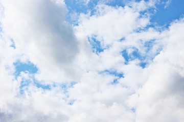 Beautiful blue sky, clouds summer sunny day