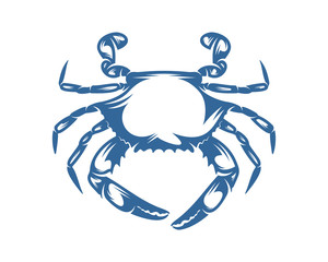 Crab logo vector design template, Silhouette Crab logo, Illustration
