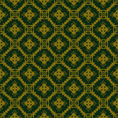 Dark green background with beautiful golg ornaments