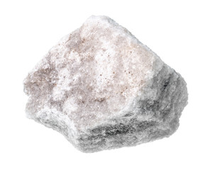 rough marble rock cutout on white