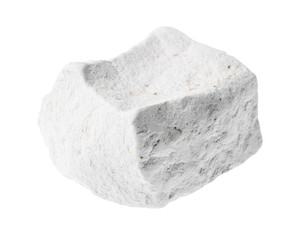 unpolished chalk (white limestone) rock stone