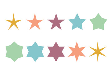 star icon isolated set white background vector