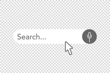search bar voice for web site design.