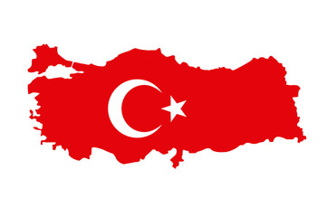 turkish map isolated concept white background vector - obrazy, fototapety, plakaty