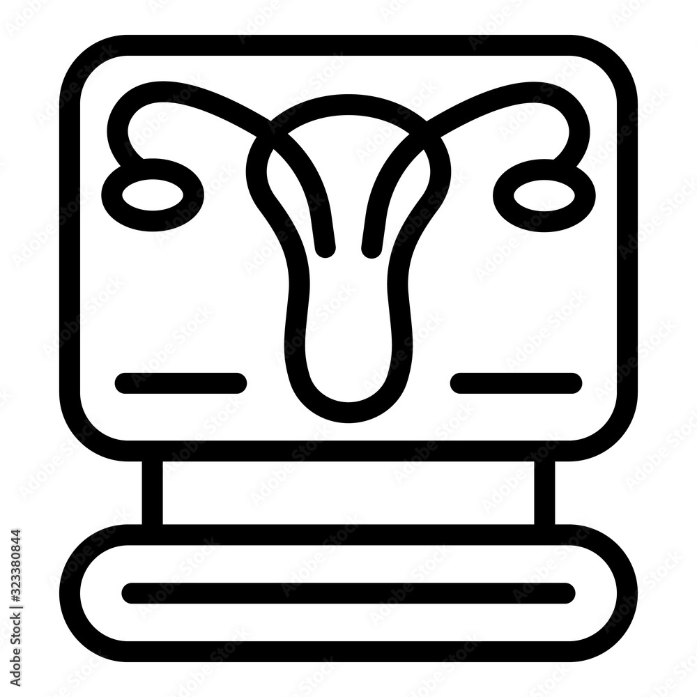 Poster gynecology computer monitor icon. outline gynecology computer monitor vector icon for web design iso