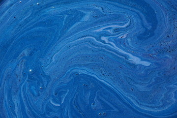 Natural Luxury. Phantom blue. Marbleized effect. Ancient oriental drawing technique. Marble texture. Acrylic painting- can be used as a trendy background for posters, cards, invitations.