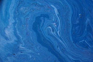 Natural Luxury. Phantom blue. Marbleized effect. Ancient oriental drawing technique. Marble texture. Acrylic painting- can be used as a trendy background for posters, cards, invitations.