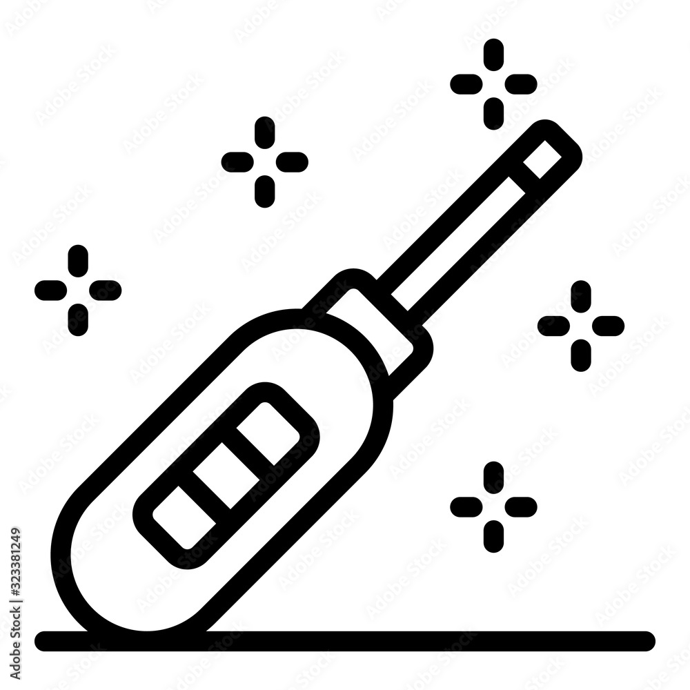 Poster electronic thermometer icon. outline electronic thermometer vector icon for web design isolated on w
