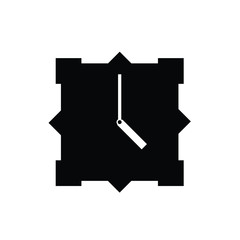 Clock icon, isolated. Flat design.