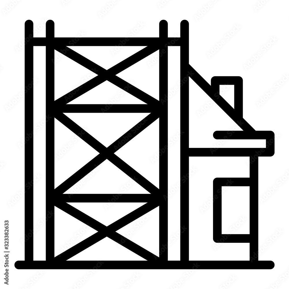 Aufkleber building reconstruction icon. outline building reconstruction vector icon for web design isolated on