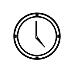 Clock icon, isolated. Flat design.