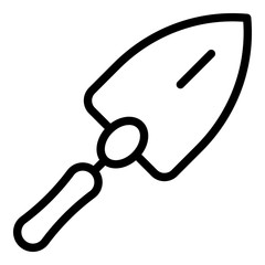 Worker trowel icon. Outline worker trowel vector icon for web design isolated on white background