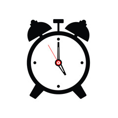 Clock icon, isolated. Flat design.