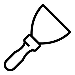 Hand trowel icon. Outline hand trowel vector icon for web design isolated on white background