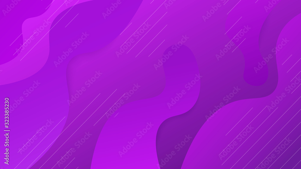 Poster abstract purple background vector graphic illustration. futuristic gradient liquid curve wave with r