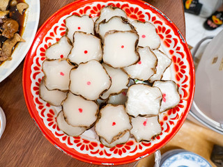 Dessert name is khanom kheng In the auspiciousness of Thai people of Chinese descent in...