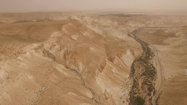 Aerial view of Ein Avdat canyon. Negev Desert. Israel. DJI-0207-14