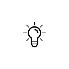 Light bulb icon vector. Bulb, lamp, ideas, solution symbol. Creative sign. Trendy Flat style for graphic design, Web site, UI. EPS10. Vector illustration