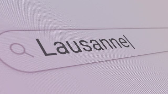 Lausanne Search Bar Close Up Single Line Typing Text Box Layout Web Database Browser Engine Concept