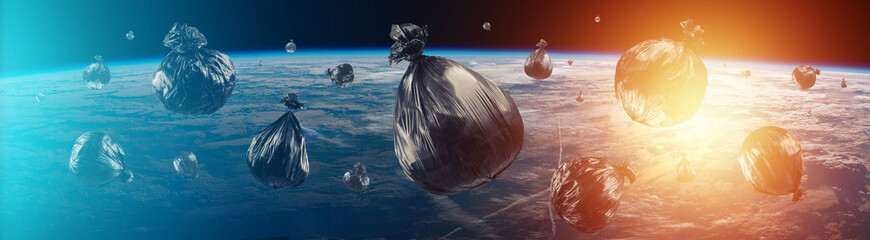 Debris in Earth orbit, dangerous debris in orbit around the planet. Elements of this image...