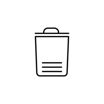 Trash can icon vector. Simple and filled trash bin sign. Icon trash gerbage recycle wastebasket graphic design single icon vector