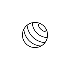 Ball vector icon. voleyball icon on white background, fitness, sport
