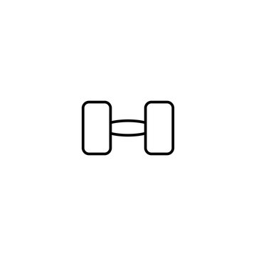 Dumb Bells Icon, Vector Illustration. Flat Design Style. Barbell - Fitness And Gym Icon Vector