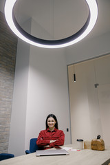 Woking process in a modern office