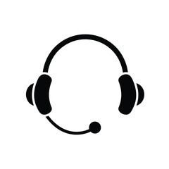 Customer Service and Headset icon isolated on white background