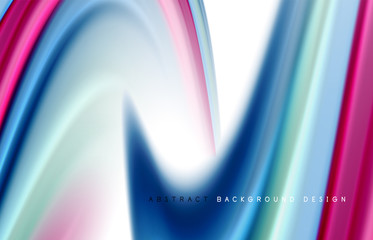 Abstract background - fluid color gradient waves, with dynamic motion line effect. Vector Illustration For Wallpaper, Banner, Background, Card, Book Illustration, landing page