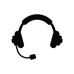 Customer Service and Headset icon isolated on white background
