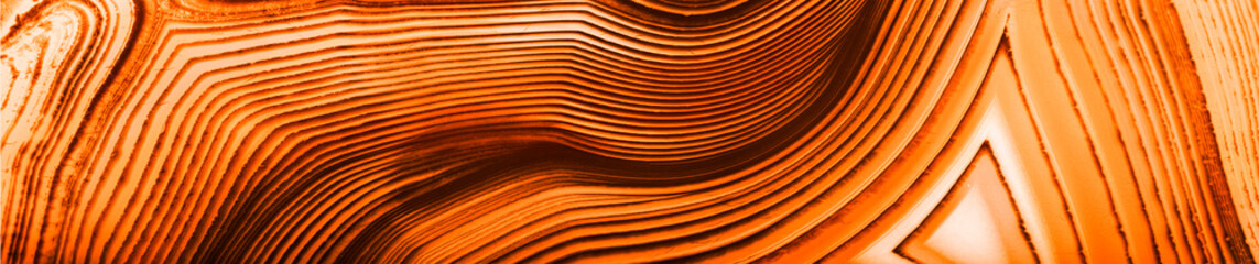 lines of bright orange agate texture strip