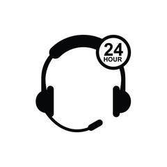 Customer Service and Headset icon isolated on white background