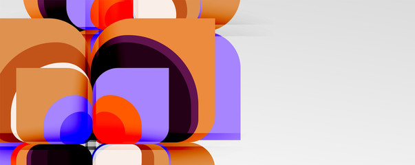 Abstract background - geometric cut paper design flower or square shape composition. Vector Illustration For Wallpaper, Banner, Background, Card, Book Illustration, landing page