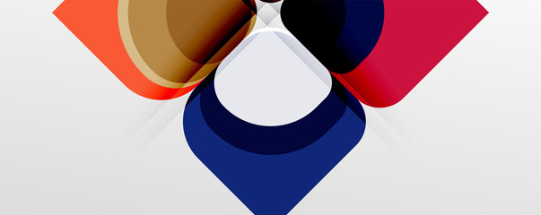 Abstract background - geometric cut paper design flower or square shape composition. Vector Illustration For Wallpaper, Banner, Background, Card, Book Illustration, landing page