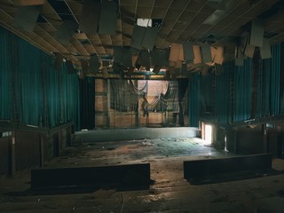 abandoned movie theater 