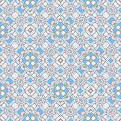 Creative color abstract geometric pattern in pink, vector seamless, can be used for printing onto fabric, interior, design, textile, tiles, pillow.