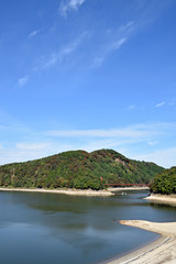 Fototapeta na wymiar Hanayamako Lake. Famous fishing and leisure spots in Miyagi Prefecture.