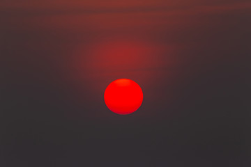 The beautiful sun in evening for background