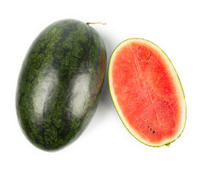 Fresh watermelon isolated on white background.