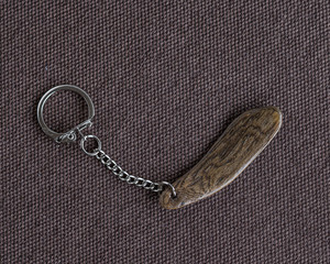 Key pendant from sea-washed tree
