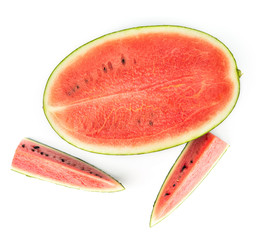 Fresh watermelon isolated on white background.