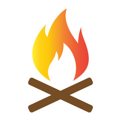 Fire flame icon. Fire hot flames vector sign isolated on white background