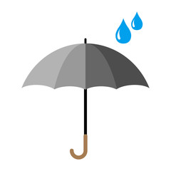 Umbrella flat icon vector design isolated on white background. Rain drop protection