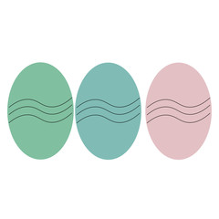 Easter eggs colorful isolated vector illustration