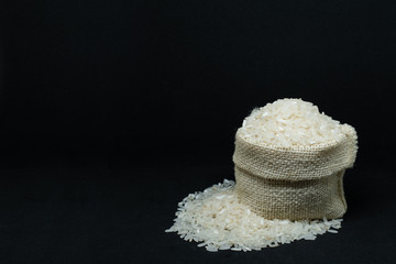 Rice in sacks