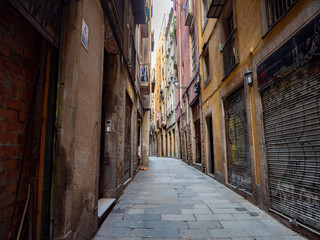 A Typical Spanish Alleyway in the Winter