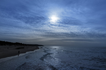 Baltic sea surface in tranquil day.